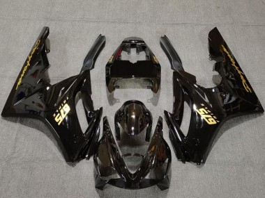 Cheap 2006-2008 Triumph Daytona 675 Motorcycle Fairings - Glossy Black Gold Decals