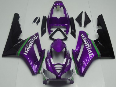 Cheap 2009-2012 Triumph Daytona 675 Motorcycle Fairings - Purple Green Glossy Black