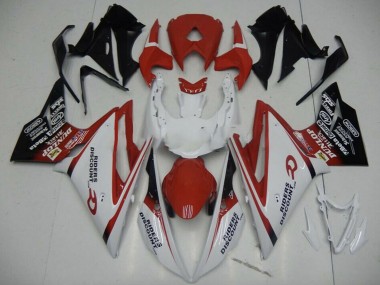 Cheap 2013-2016 Triumph Daytona 675 Motorcycle Fairing - White Red Glossy Black