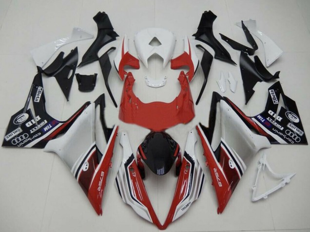 2013-2016 Triumph Daytona 675 Motorcycle Fairings - White Red Silver Glossy Black