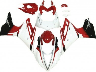 Cheap 2013-2016 Triumph Daytona 675 Motorcycle Fairings - White Red Glossy Black