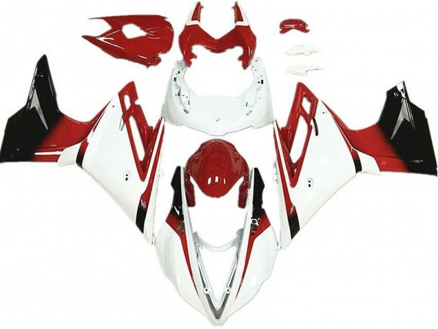 2013-2016 Triumph Daytona 675 Motorcycle Fairings - White Red Glossy Black