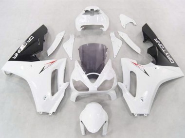 Cheap 2006-2008 Triumph Daytona 675 Motorcycle Fairings - White Glossy Black