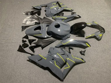 Cheap 2009-2012 Honda CBR600RR Motorcycle Fairings - Dark Nardo Grey Yellow
