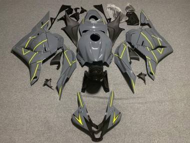 Cheap 2009-2012 Honda CBR600RR Motorcycle Fairings - Dark Nardo Grey Yellow