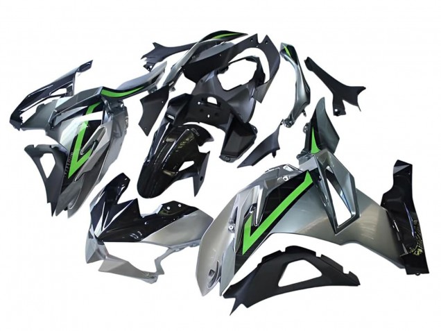 2024-2025 Kawasaki Ninja 500 EX500R Motorcycle Fairings - Grey Green Black