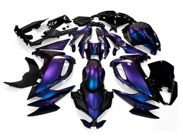 2020-2024 Kawasaki Ninja 650 EX650 Motorcycle Fairings - Chameleon Blue Purple