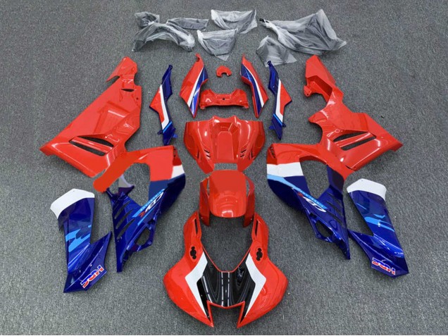 2020-2023 Honda CBR1000RR-R Motorcycle Fairings Kit - White Red Blue HRC