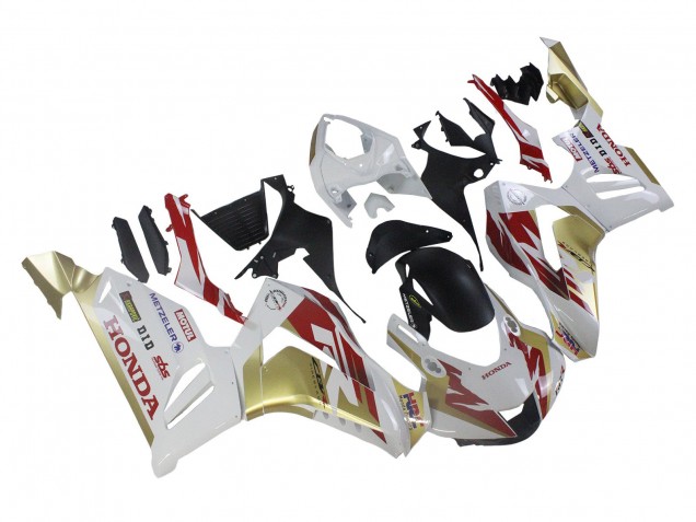 2020-2023 Honda CBR1000RR-R Motorcycle Fairings - White Red Gold Motul HRC