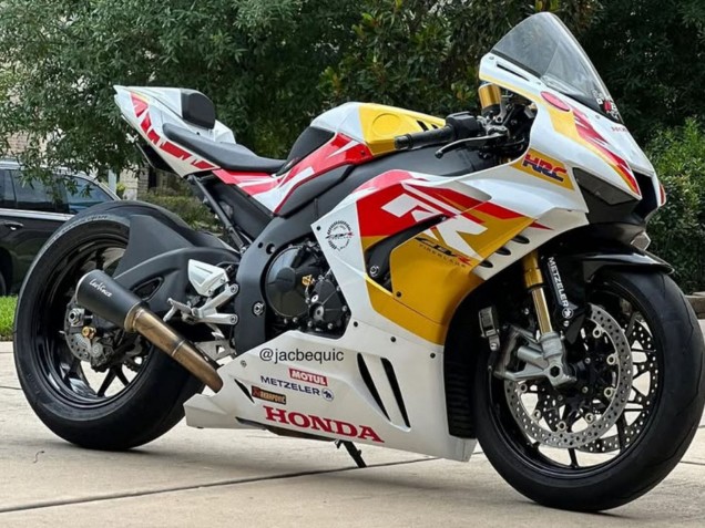 2020-2023 Honda CBR1000RR-R Motorcycle Fairings - White Red Gold Motul HRC