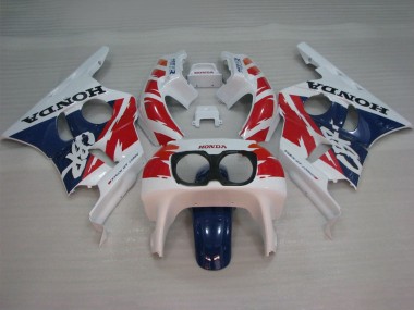 Cheap 1987-1989 Honda CBR400RR NC23 Motorcycle Fairings - White Red Blue