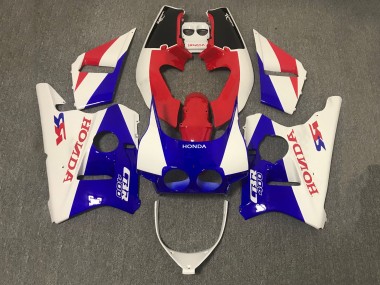 Cheap 1987-1989 Honda CBR400RR NC23 Motorcycle Fairing - White Red Blue