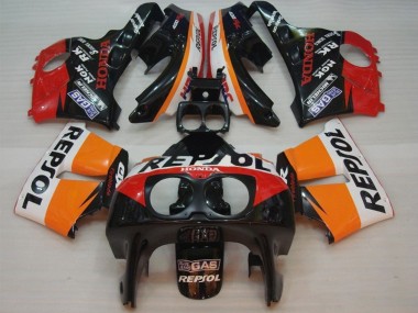 Cheap 1990-1999 Honda CBR400RR NC29 Motorcycle Fairings - Orange White Red Glossy Black Repsol HRC