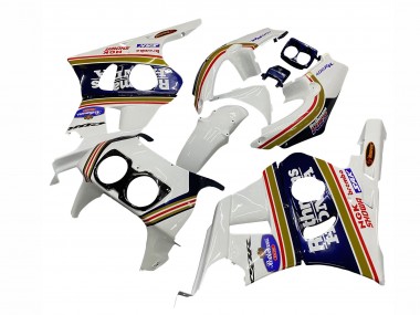 Cheap 1990-1999 Honda CBR400RR NC29 Motorcycle Fairings - White Gold Red Dark Blue Rothmans