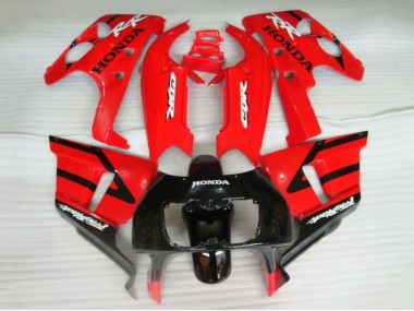 Cheap 1990-1999 Honda CBR400RR NC29 Motorcycle Fairings - Red Glossy Black Fireblade