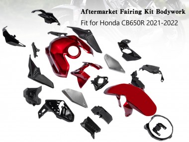 Cheap 2019-2022 Honda CB650R Motorcycle Fairings - Black Red