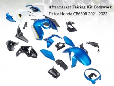 Cheap 2019-2022 Honda CB650R Motorcycle Fairings - Blue Gold Black