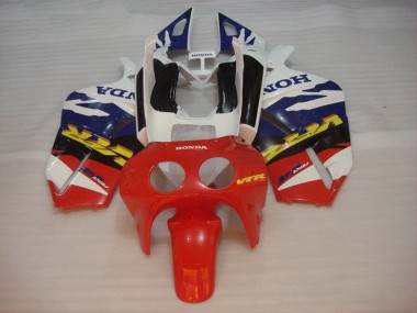 Cheap 1988-1992 Honda VFR400R NC30 Motorcycle Fairings - White Blue Red