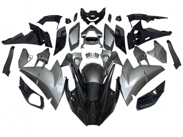 2015-2022 Kawasaki Ninja H2 Motorcycle Fairings - Silver Black Carbon Fiber