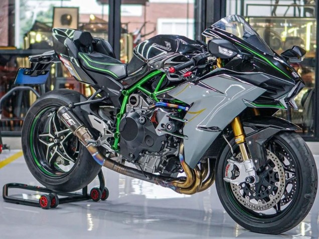 2015-2022 Kawasaki Ninja H2 Motorcycle Fairings - Grey