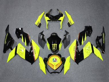 Cheap 2015-2016 Kawasaki Z250/Z300 Motorcycle Fairings - Yellow Glossy Black Monster