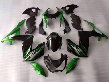 Cheap 2015-2016 Kawasaki Z250/Z300 Motorcycle Fairings - Green Black White