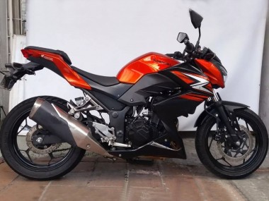 Cheap 2015-2016 Kawasaki Z250/Z300 Motorcycle Fairings - Orange Red Matte Black