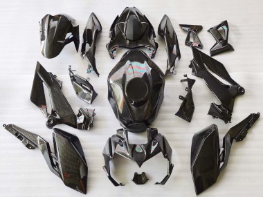 Cheap 2018-2024 Kawasaki Z400 Motorcycle Fairings - Black Carbon Fiber