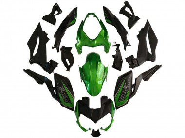 Cheap 2018-2024 Kawasaki Z400 Motorcycle Fairings - Green Matte Black