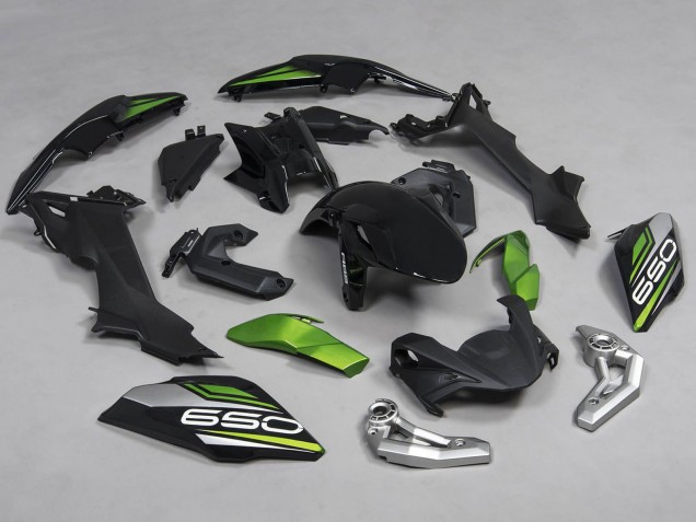 2017-2019 Kawasaki Ninja Z650 Motorcycle Fairings - Black Green Silver