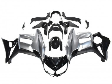 Cheap 2010-2016 Kawasaki Z1000SX Motorcycle Fairings - Glossy Black Silver