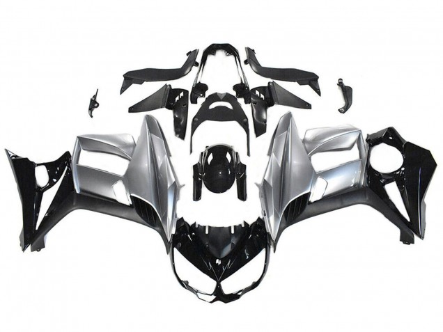 2010-2016 Kawasaki Z1000SX Motorcycle Fairings - Glossy Black Silver