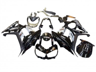 Cheap 2010-2016 Kawasaki Z1000SX Motorcycle Fairings - Glossy Black Gold White Mobil West