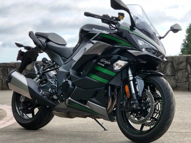 Cheap 2020-2025 Kawasaki Z1000SX Motorcycle Fairings - Black with Green Lines Ninja