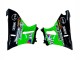 1993-2007 Kawasaki ZZR400 Motorcycle Fairings - Green Glossy Black Green Monster Elf Touch4 Bridgestone