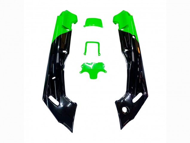 1993-2007 Kawasaki ZZR400 Motorcycle Fairings - Green Glossy Black Green Monster Elf Touch4 Bridgestone