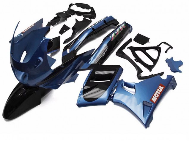 1993-2007 Kawasaki ZZR400 Motorcycle Fairings - Blue Black Red Motul
