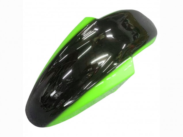 1993-2007 Kawasaki ZZR400 Motorcycle Fairings - Green Glossy Black Flame