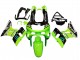 1993-2007 Kawasaki ZZR400 Motorcycle Fairings - Green Glossy Black Blue Monster Elf Touch4 Bridgestone