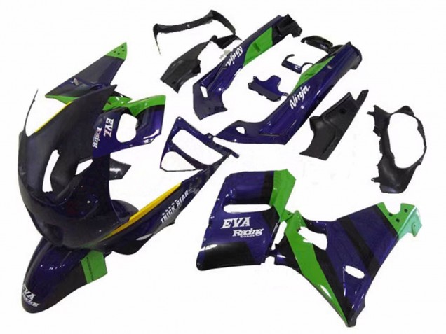 1993-2007 Kawasaki ZZR400 Motorcycle Fairings - Green Dark Blue Purple Trick Star Eva Racing