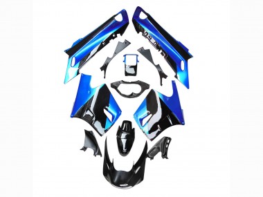Cheap 1990-1992 Kawasaki ZZR1100 Motorcycle Fairing - Blue Glossy Black