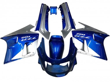 Cheap 1990-1992 Kawasaki ZZR1100 Motorcycle Fairings - Blue White Grey