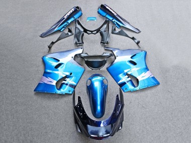 Cheap 1993-2003 Kawasaki ZZR1100 Motorcycle Fairings - Glossy Blue Grey