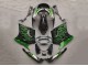 1993-2003 Kawasaki ZZR1100 Motorcycle Fairings - Glossy Black Green Flame