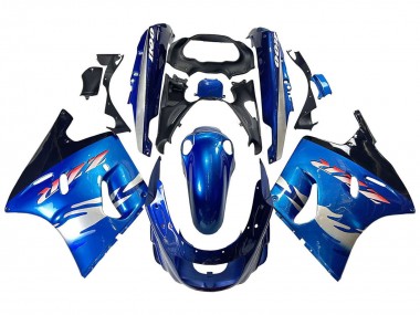 Cheap 1993-2003 Kawasaki ZZR1100 Motorcycle Fairings - Blue Silver Black