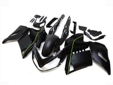 Cheap 2007-2009 Kawasaki GTR1400/ZG1400 Motorcycle Fairings - Matte Black Green Lines