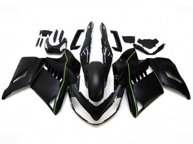Cheap 2007-2009 Kawasaki GTR1400/ZG1400 Motorcycle Fairings - Matte Black Green Lines