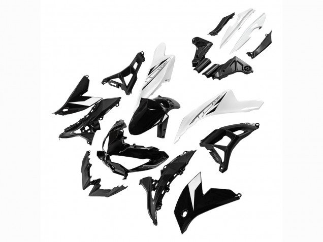 2022-2025 Kawasaki Versys 650 Motorcycle Fairings - Glossy Black White