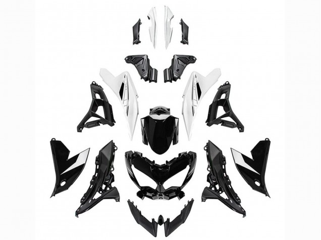 2022-2025 Kawasaki Versys 650 Motorcycle Fairings - Glossy Black White
