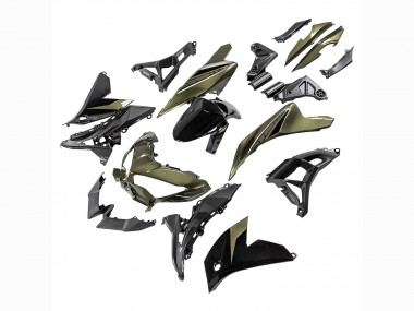 Cheap 2022-2025 Kawasaki Versys 650 Motorcycle Fairings - Dark Green Black